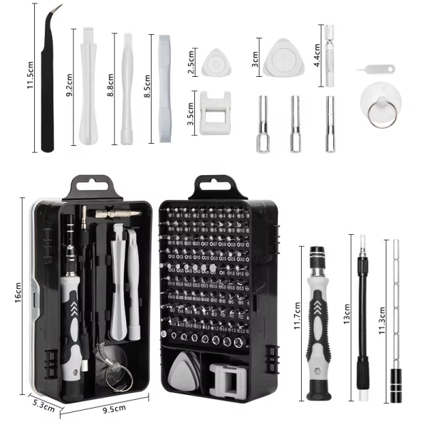 The Ultimate 115 in 1 Precision Magnetic Screwdriver Set