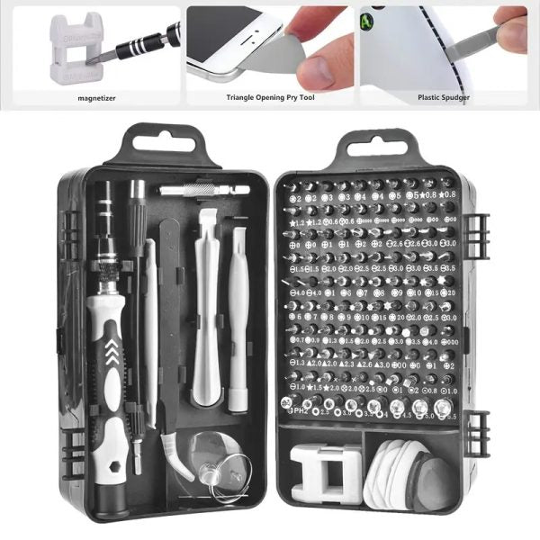 The Ultimate 115 in 1 Precision Magnetic Screwdriver Set